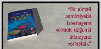 Elindeki nimetlerin kıymeti… İstemenin Esrarı Sözleri