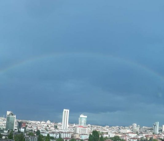 Ankara’da gökkuşağı…