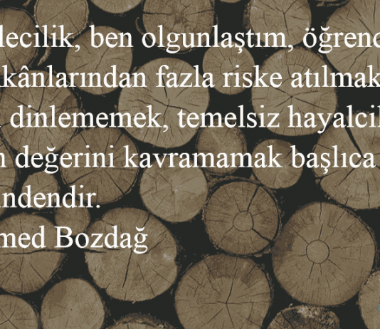 Sabırla yeteneklerini geliştirip olgunlaşmalı insan…